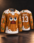 187 Hockey Gingerbread Jersey – Designvorschau von Vorder- und Rückseite mit individuellem Namen und Nummer