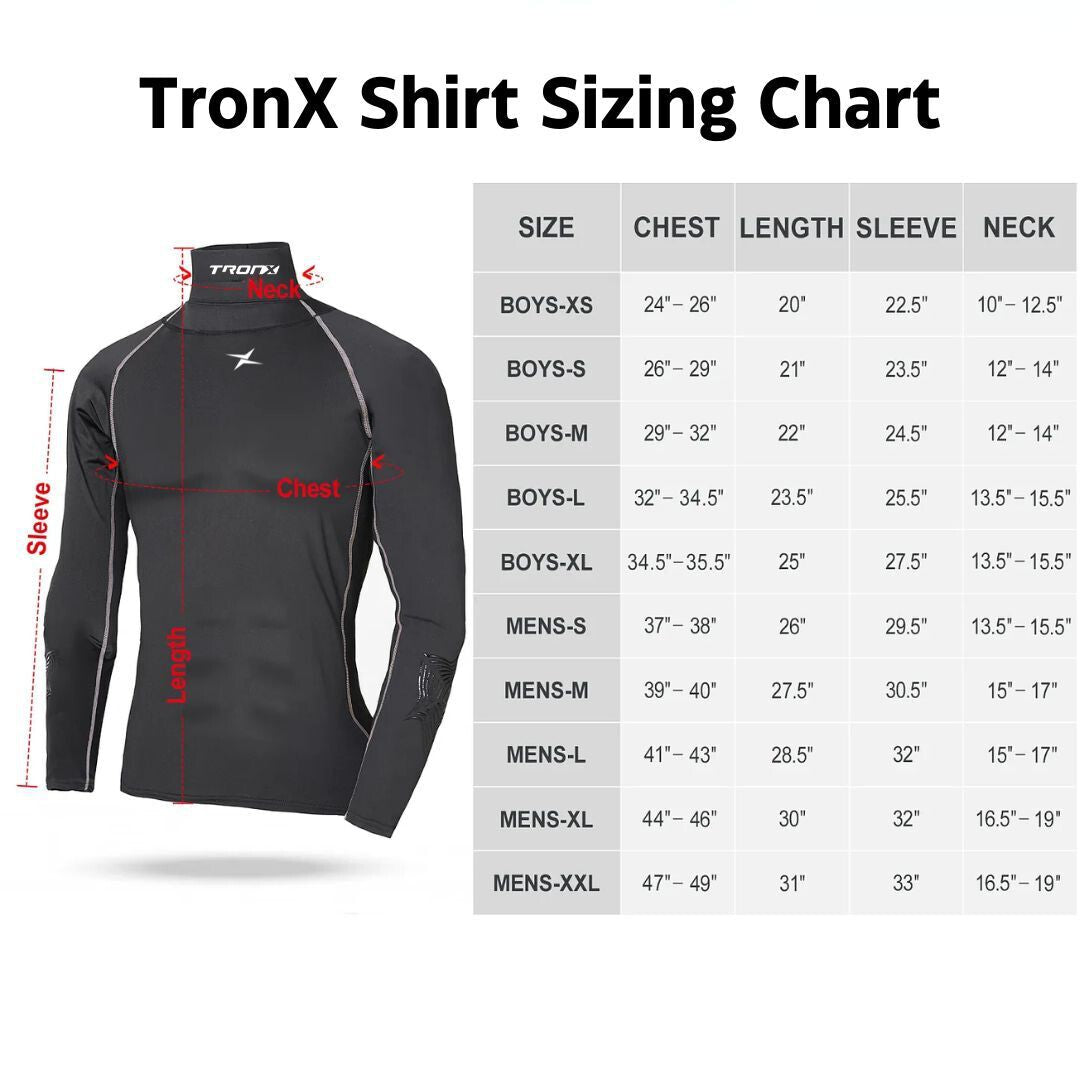 TronX Compression Cut Resistant Neck Guard Shirt Senior